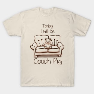 Couch Pig (Monochrome) T-Shirt